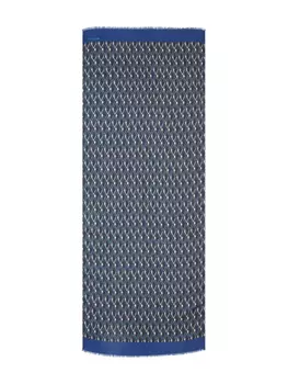 Kiton шарф с логотипом, синий