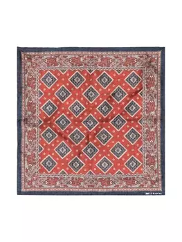 Kiton шелковый галстук с геометричным узором, мультиколор