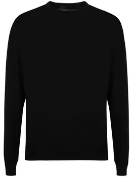 Kiton шерстяной джемпер, черный