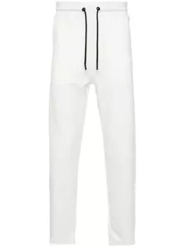 Kiton спортивные брюки с тисненым логотипом, белый