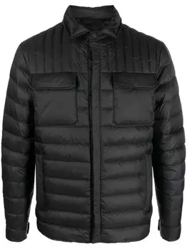 Kiton стеганый пуховик, черный