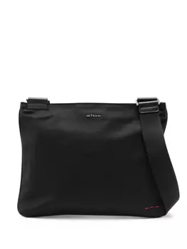 Kiton сумка-мессенджер с логотипом, черный
