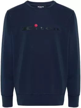Kiton толстовка с логотипом, синий