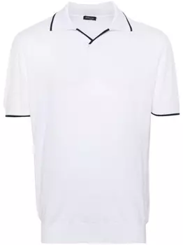 Kiton трикотажная рубашка поло, белый