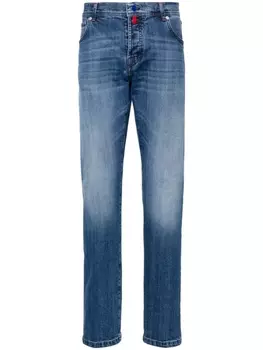 Kiton узкие джинсы средней посадки, синий