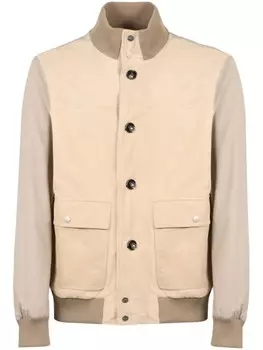 Kiton ветровка со вставками, нейтральный