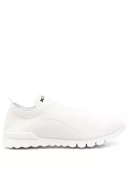 Kiton вязаные кеды на шнуровке, белый