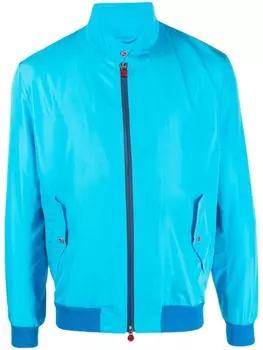 Kiton zip-up lightweight jacket, синий
