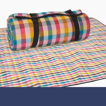 Kiversy акриловый пляжный коврик для улицы, коврик для пикника, складной влагостойкий коврик, красочный маленький сетчатый коврик 100*200 см