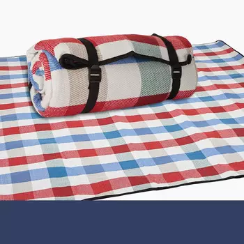 Kiversy акриловый пляжный коврик для улицы, коврик для пикника, складной влагостойкий коврик, красный и синий, с большой сеткой, 200*200 см