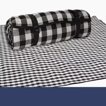 Kiversy акриловый пляжный коврик для улицы, коврик для пикника, складной влагостойкий коврик, черный, с маленькой сеткой, 200*300 см