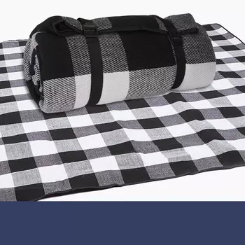 Kiversy акриловый пляжный коврик для улицы, коврик для пикника, складной влагостойкий коврик, черный и белый, с большой сеткой 300*300 см
