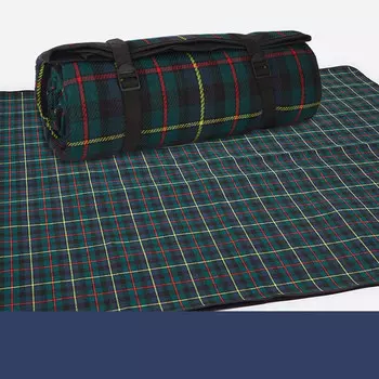 Kiversy акриловый пляжный коврик для улицы, коврик для пикника, складной влагостойкий коврик, темно-зеленый сетчатый коврик 100*200 см