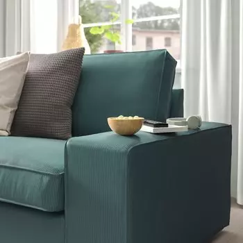KIVIK 7 раскладывающийся Ю-диван, Келинге серо-бирюзовый IKEA
