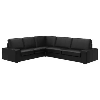 КИВИК Диван угловой, 5-местный, Гранн/Бомстад черный KIVIK IKEA
