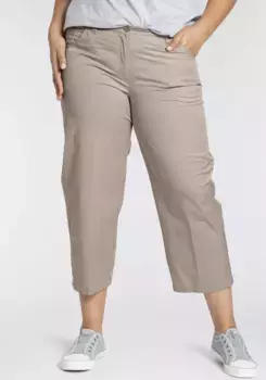 KjBRAND Брюки длины 7/8 "Бабси: удобные бедра", летние, легкий хлопок стрейч, бежевый