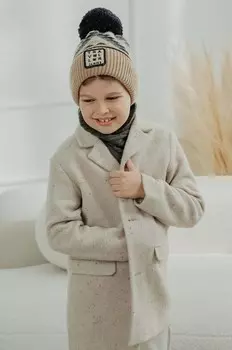 KJELL IV детская шапка из смесовой шерсти Jamiks, коричневый