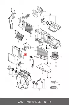 Клапан кондиционера 1K0820679E VAG