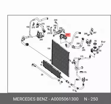 Клапан системы охлаждения двигателя A0005061300 MERCEDES-BENZ