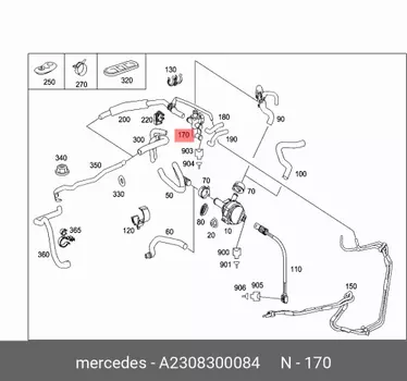 Клапан / ventil A2308300084 MERCEDES-BENZ