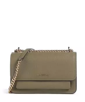 Клэр большая сумка через плечо из зернистой коровьей кожи Michael Kors, хаки