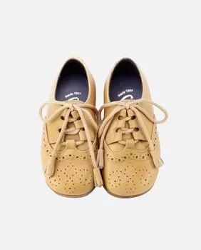 Классическая английская кожаная детская обувь Eli 1957, кремовый