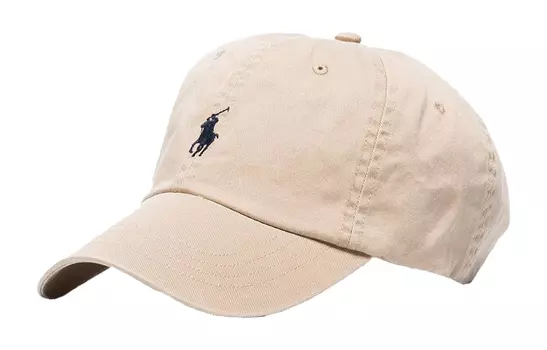 Классическая бейсболка Polo Ralph Lauren из нубука и реле, синяя, Бежевый