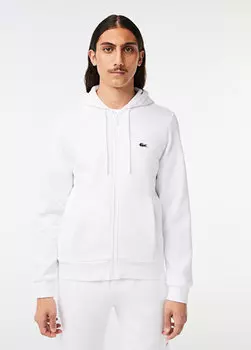 Классическая белая мужская толстовка с капюшоном из органического хлопка Lacoste