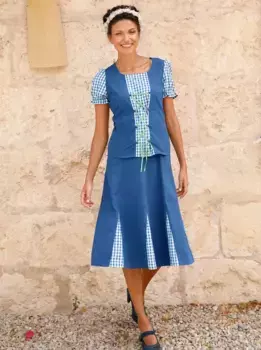 Классическая блузка Classic Basics, джинсовый