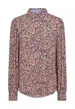 Классическая блузка Нуарлен с цветочным принтом для женщин Nmph, цвет Caviar