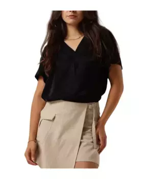 Классическая блузка с v образным вырезом Minus, черный