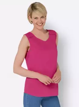 Классическая блузка-топ Basics Classic Basics, фуксия