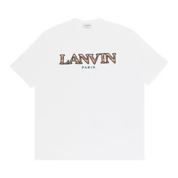 Классическая бордюрная футболка Lanvin Optic White