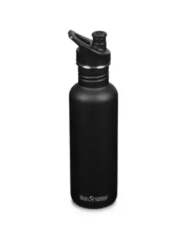 Классическая бутылка для воды на 27 унций со спортивной крышкой Klean Kanteen, черный
