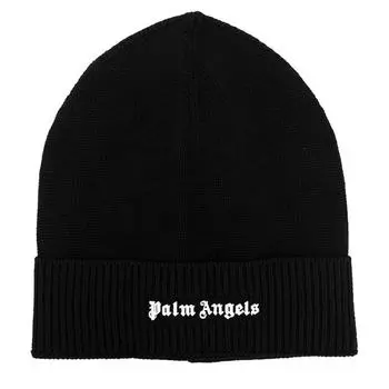 Классическая черная шапка с логотипом Palm Angels, черный