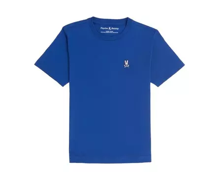 Классическая детская футболка Psycho Bunny с круглым вырезом, синий