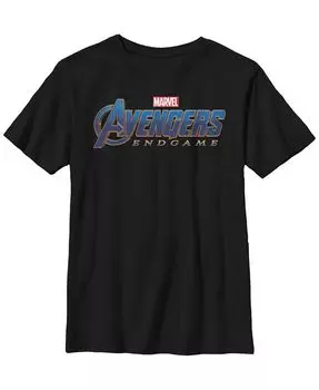 Классическая детская футболка с логотипом Marvel Avengers: Endgame для мальчиков Fifth Sun, черный