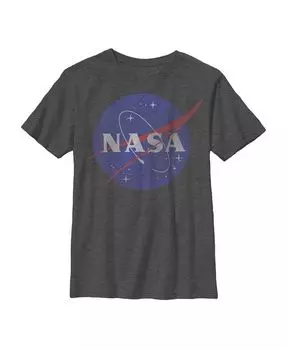 Классическая детская футболка с логотипом Space для мальчиков NASA, серый
