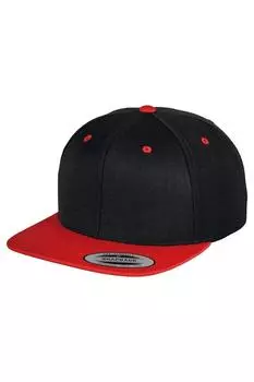 Классическая двухцветная кепка Snapback премиум-класса Yupoong, красный