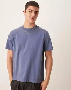 Классическая футболка Abercrombie & Fitch темно-синего цвета