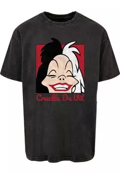 Классическая футболка ABSOLUTE CULT Shirt 101 Dalmations - Cruella De Vil Head, черный