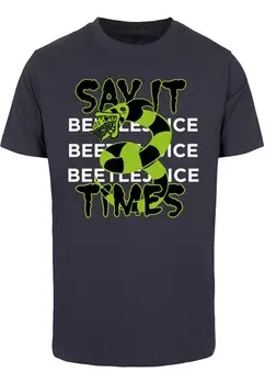 Классическая футболка ABSOLUTE CULT Shirt Beetlejuice - Kids Say It, ночной синий