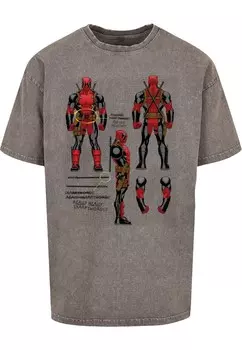 Классическая футболка ABSOLUTE CULT Shirt Deadpool - Action Figure Plans, цвет grey/taupe