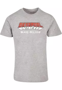 Классическая футболка ABSOLUTE CULT Shirt Deadpool - Aka Wade Wilson, пятнистый серый