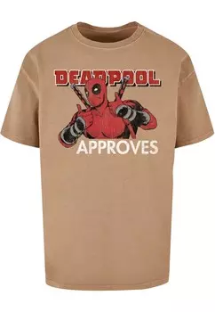 Классическая футболка ABSOLUTE CULT Shirt Deadpool - Approves, кэмел
