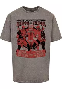 Классическая футболка ABSOLUTE CULT Shirt Deadpool - Deadpool Vs Deadpool, серый
