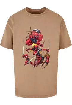 Классическая футболка ABSOLUTE CULT Shirt Deadpool - Family Group Swords, кэмел