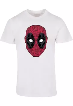 Классическая футболка ABSOLUTE CULT Shirt Deadpool - Head Of Roses, белый