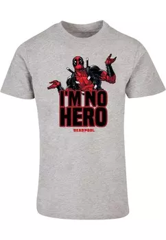 Классическая футболка ABSOLUTE CULT Shirt Deadpool - I Am No Hero, пятнистый серый