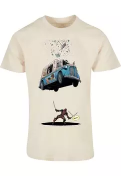 Классическая футболка ABSOLUTE CULT Shirt Deadpool - Ice Cream, песочный